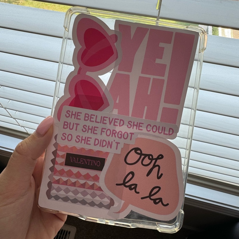 cute kindle case with stickers!